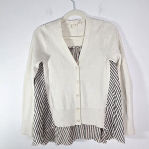 Moth‎ Cream Striped Cardigan Sweater